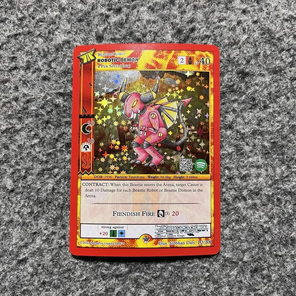 Metazoo HiroQuest Robotic Demon Full Holo 10/38 Spotify Music NM Pack Fresh